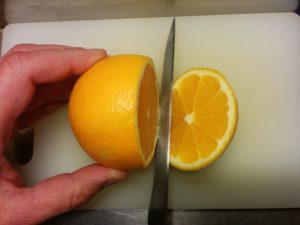 naranja cortada